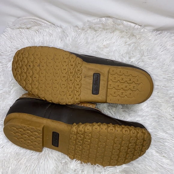 Bean By LL Bean Mens Waterproof Leather Duck Boots Tan Brown Size 9 M. - Picture 7 of 7